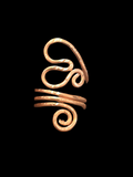 Hammered Copper Wire Heart Ring