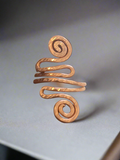 Copper Hammered Goddess Rings