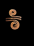 Copper Hammered Goddess Rings