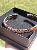 Unisex Aged Raw Copper Bracelet