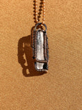 Clear Quartz Antique Copper Wire Wrapped Pendant