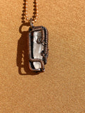 Clear Quartz Antique Copper Wire Wrapped Pendant
